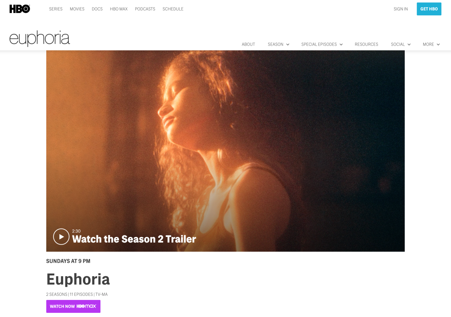 Websites to 2025 watch euphoria