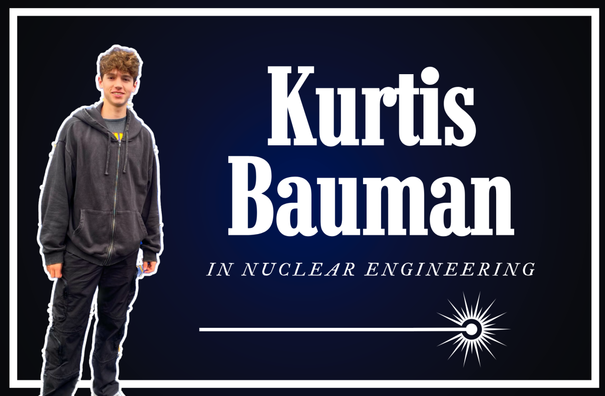 Kurtis Bauman (24) pursues a future in nuclear engineering.
