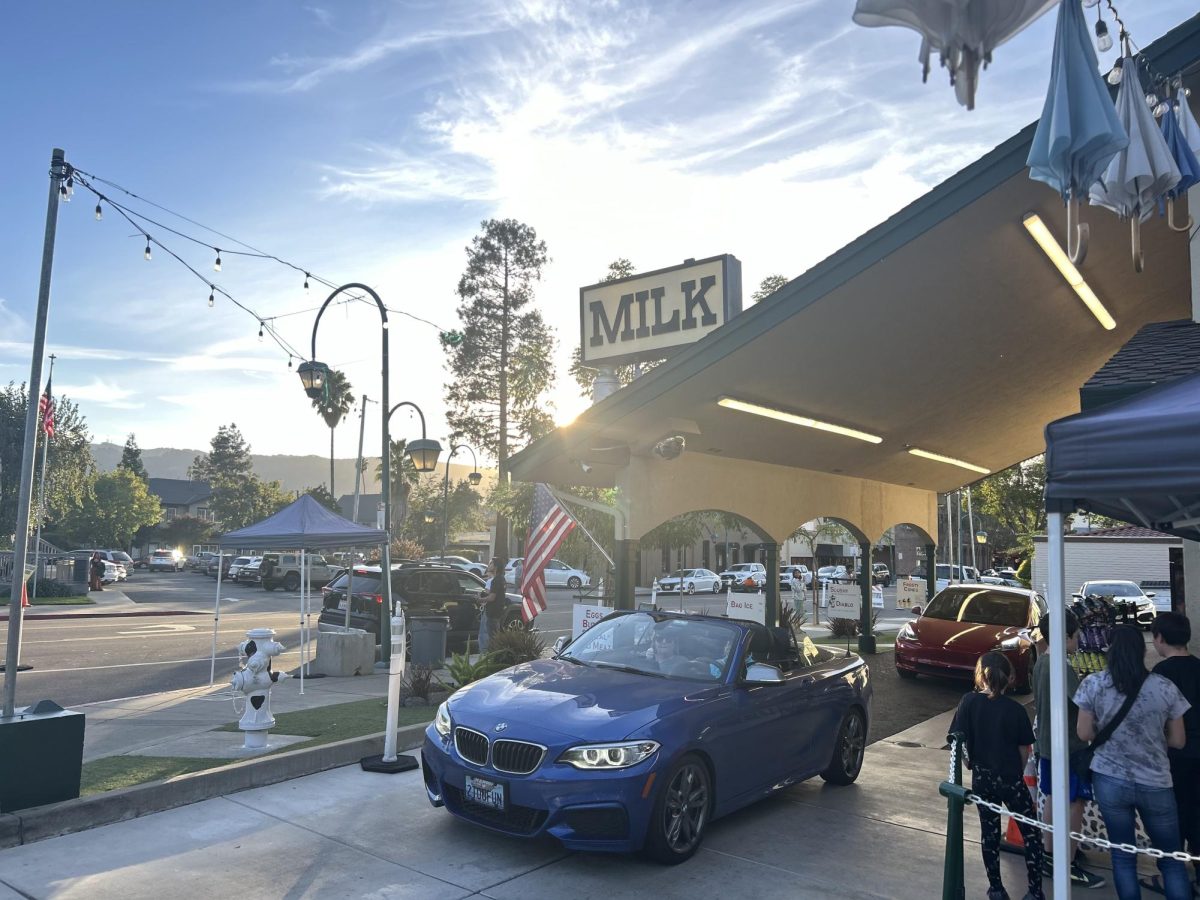 Customers line up at the Dairy ice cream shop in Pleasanton, California, where handcrafted flavors and farm-fresh ingredients take on a spooky twist for Halloween