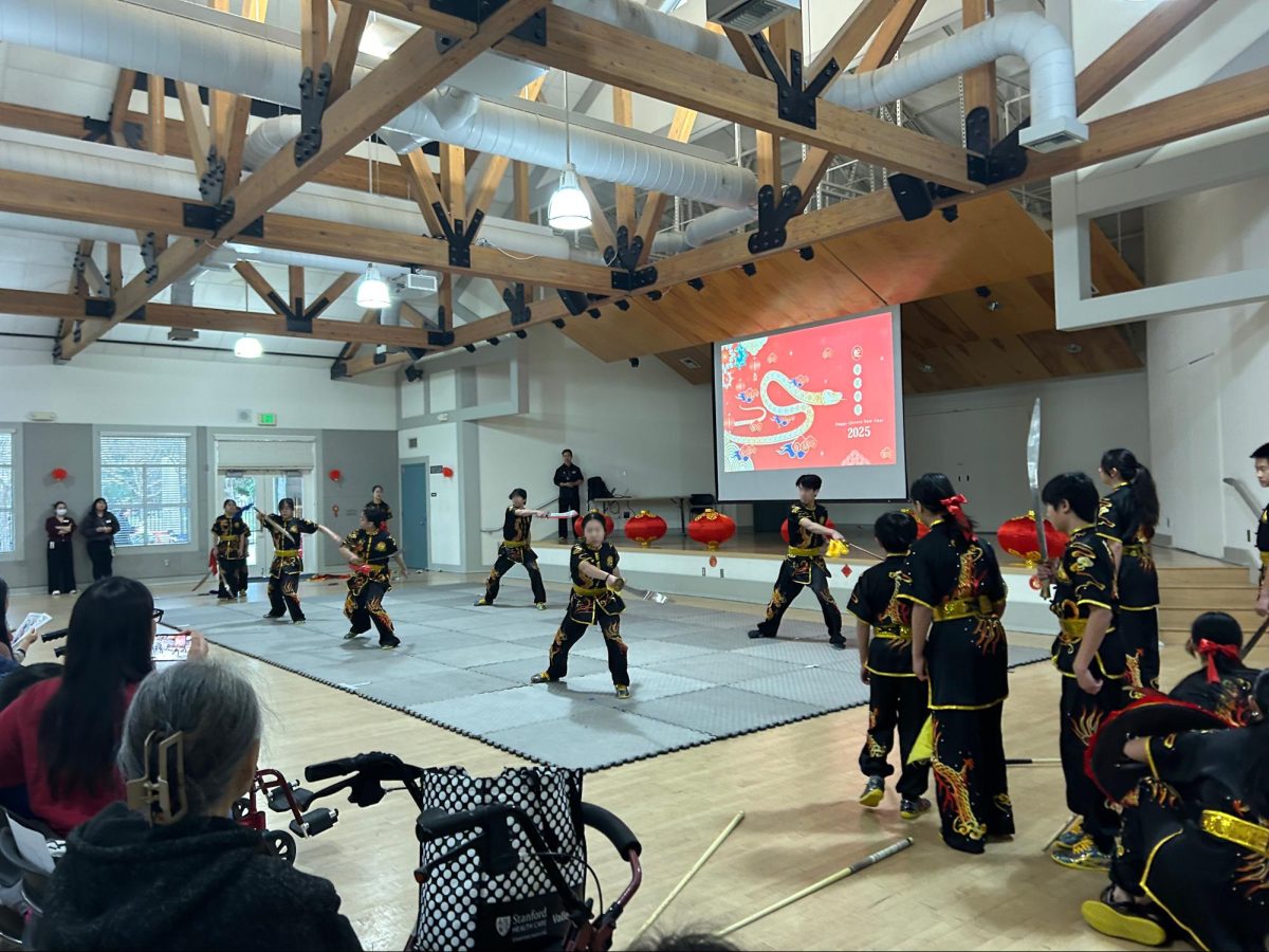 The Lunar New Year celebration event included performances by the Diablo Taiko Drumming Ensemble, KungFu Dragon USA, and Xiaopei Chinese Dance.