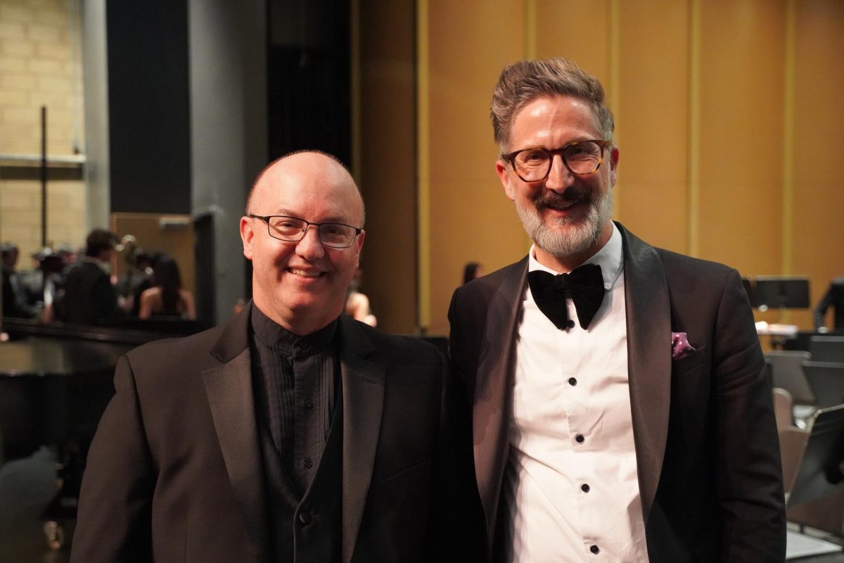 Band directors Adam R. Wilke and Jonathan Grantham at the Joint Concert.